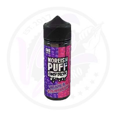 Moreish Puff Candy Drops 100ML Shortfill Grape & Strawberry