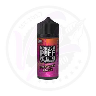 Moreish Puff Sherbet 100ML Shortfill Strawberry Laces