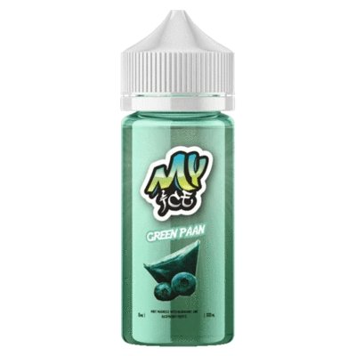 My E - Liquids Ice 100ML Shortfill Green Paan