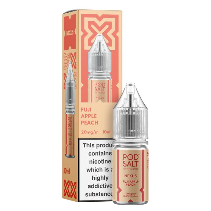 Nexus Nic Salt 10ml E - Liquid (Box of 10) Fuji Apple Peach