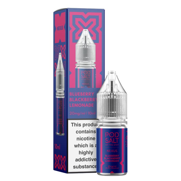 Nexus Nic Salt 10ml E - Liquid (Box of 10) Blueberry Blackberry Lemonade