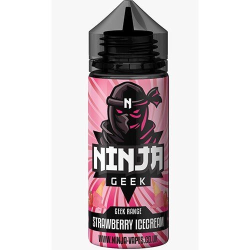 Ninja Geek E liquid 100ML Shortfill Strawberry Ice cream