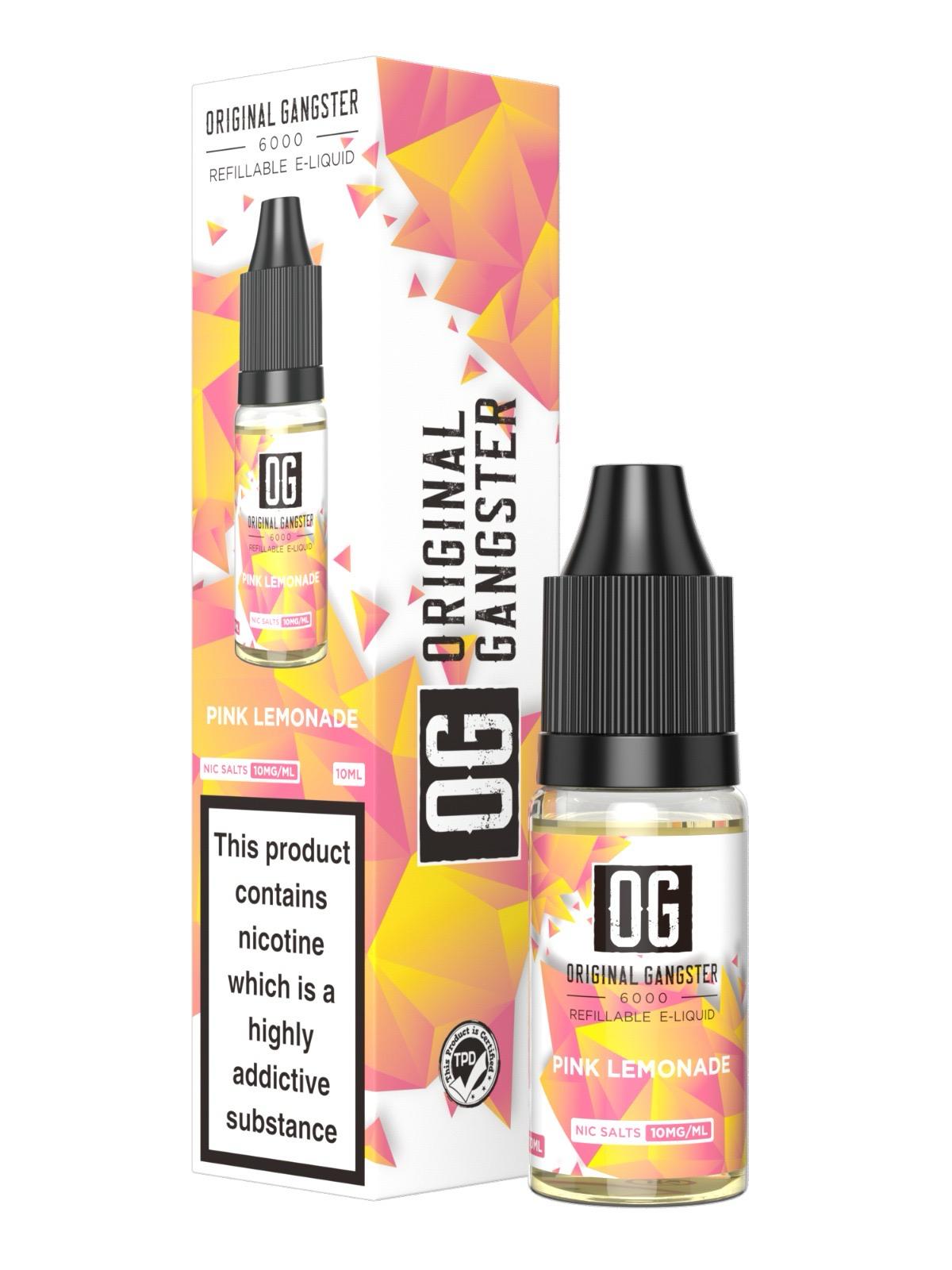 OG Original Gangster 6000 Salt 10ml ( Box of 10 ) Pink Lemonade