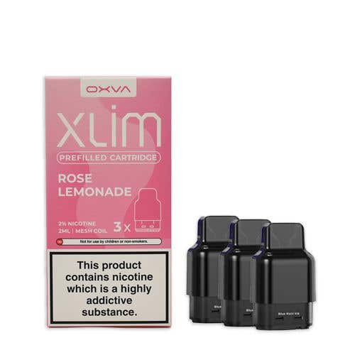 Oxva Xlim Prefilled E - liquid Pods Cartridges - Pack of 3 Rose Lemonade