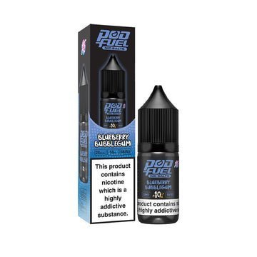 Pod Fuel Nic Salts 10ml E - liquid - Box of 10 Blueberry Bubblegum