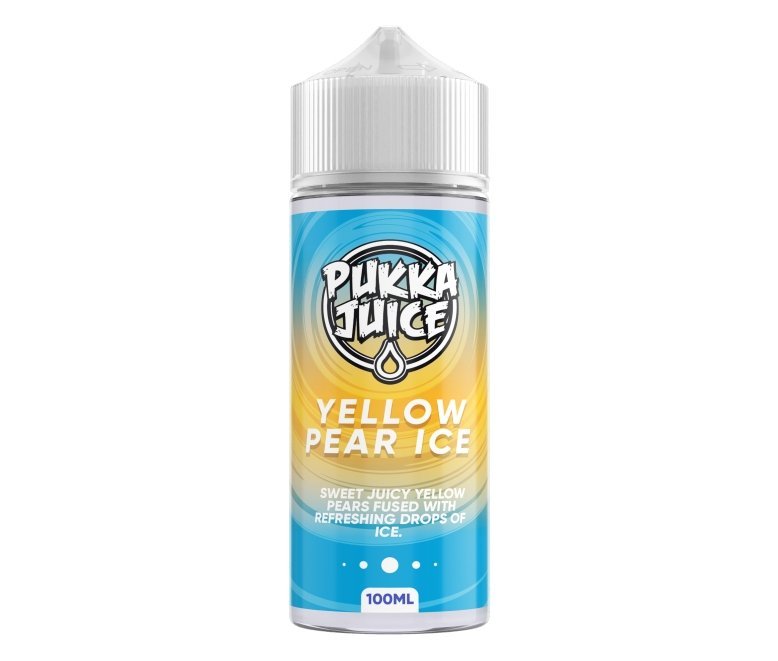 Pukka Juice 100ml Shortfill E - liquids Yellow Pear Ice
