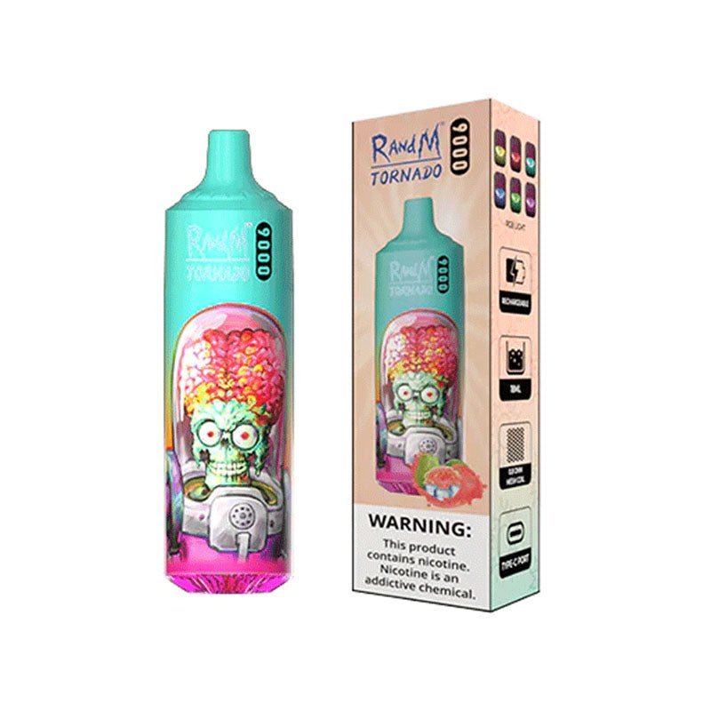 R & M Tornado 9000 Disposable Vape Pod - Box of 10 Guava Ice