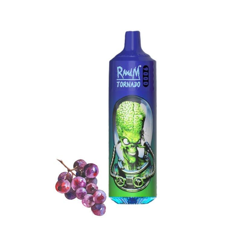 R & M Tornado 9000 Disposable Vape Pod - Box of 10 Black Dragon Ice