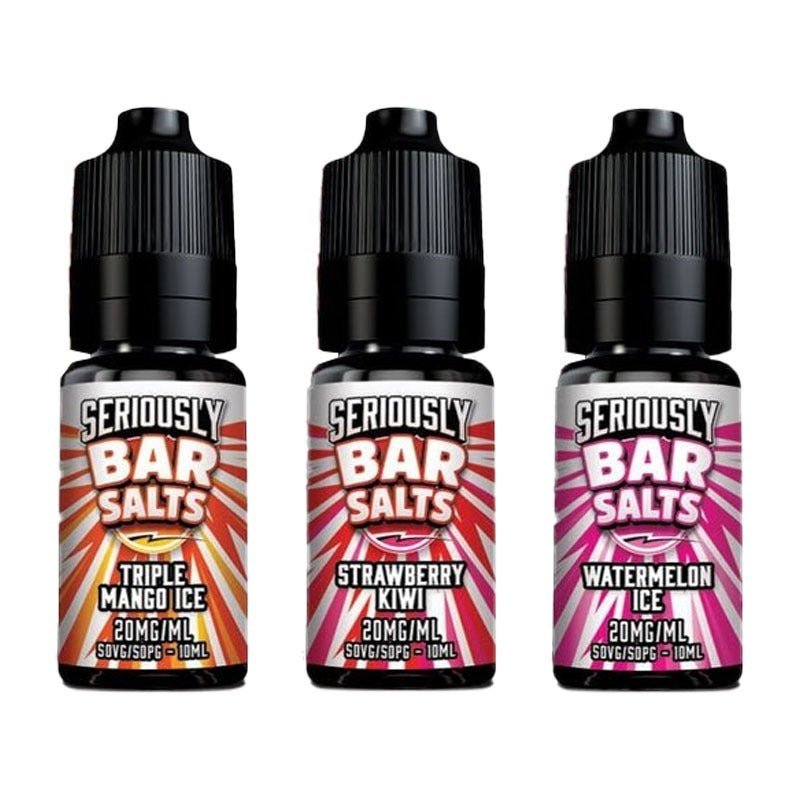 Seriously Bar Salt 10ml E - liquids Nic Salts - Box of 10 Watermelon Ice