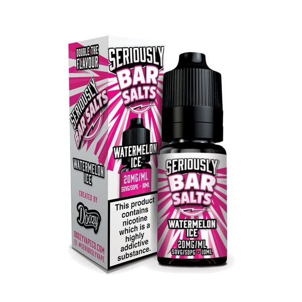 Seriously Bar Salt 10ml E - liquids Nic Salts - Box of 10 Watermelon Ice