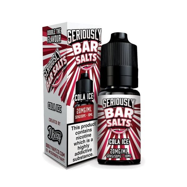 Seriously Bar Salt 10ml E - liquids Nic Salts - Box of 10 Cola Ice