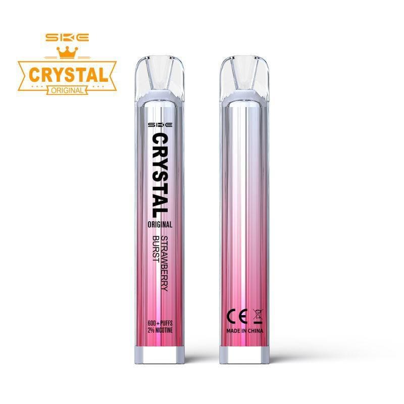 Ske Crystal Original 600 Puffs Prefilled Vape Kit - Box of 10 Apple Peach