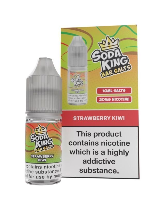 Soda King Nic Salt 10ml - Box of 10 Strawberry Kiwi
