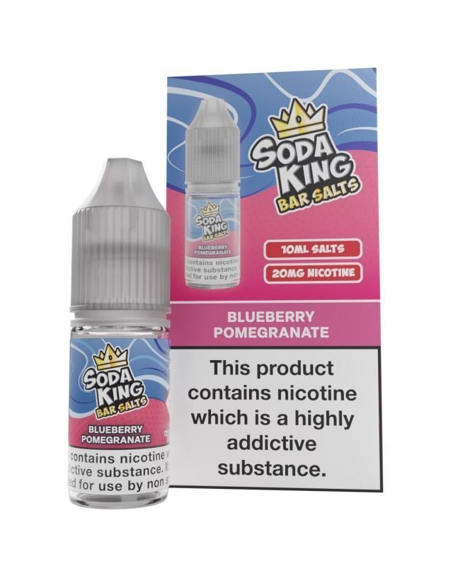 Soda King Nic Salt 10ml - Box of 10 Blueberry Pomegranate