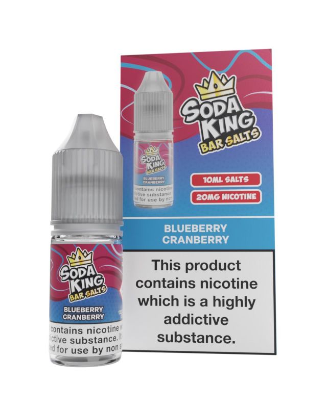 Soda King Nic Salt 10ml - Box of 10 Blueberry Cranberry