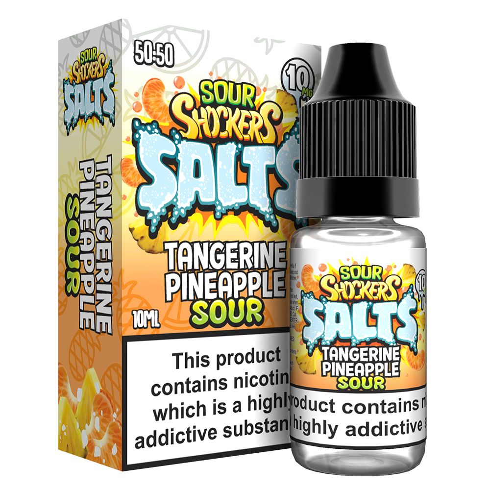 Sour shockers Nic Salt 10ml Pack of 5 Tangerine Pineapple Sour