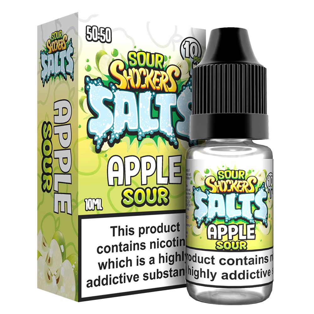 Sour shockers Nic Salt 10ml Pack of 5 Apple Sour