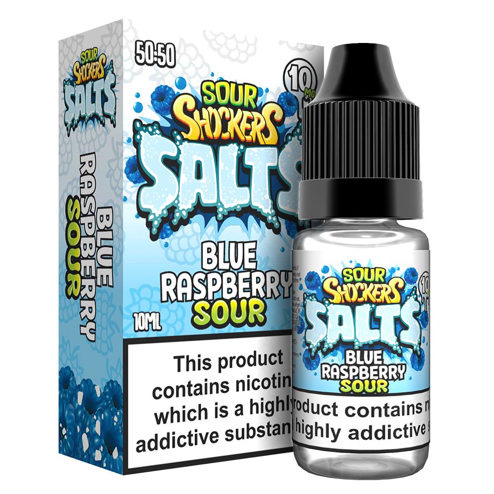 Sour shockers Nic Salt 10ml Pack of 5 Blue Raspberry