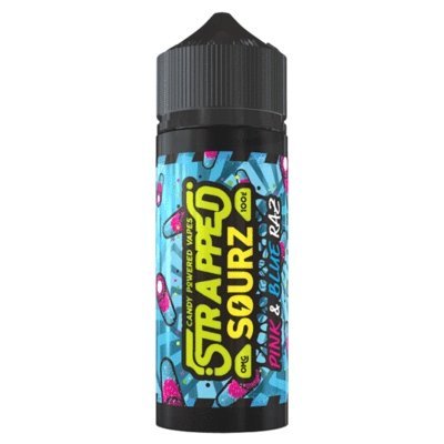 Strapped Sourz 100ML Shortfill Pink & Blue Raz