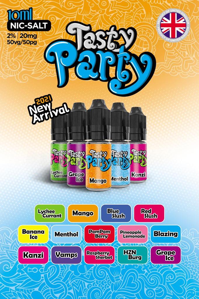 Tasty Party 10ml Nic Salt Box of 10 20mg