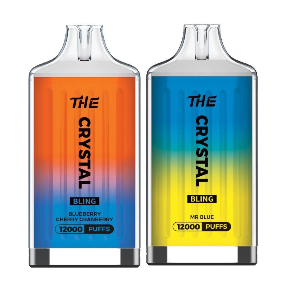 The Crystal Bling 12000 Puff Prefilled Pod Vape Pack of 5 Strawberry Watermelon Lime