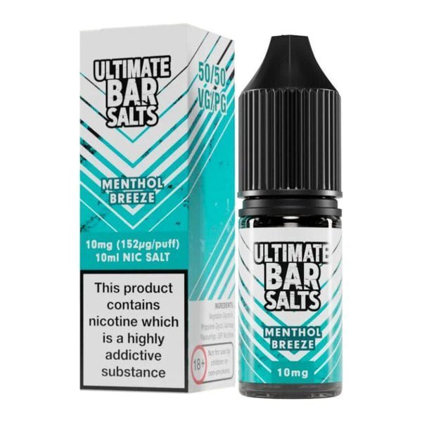 Ultimate Bar Salt 10ml E - liquids Nic Salts - Box of 10 Menthol Breeze