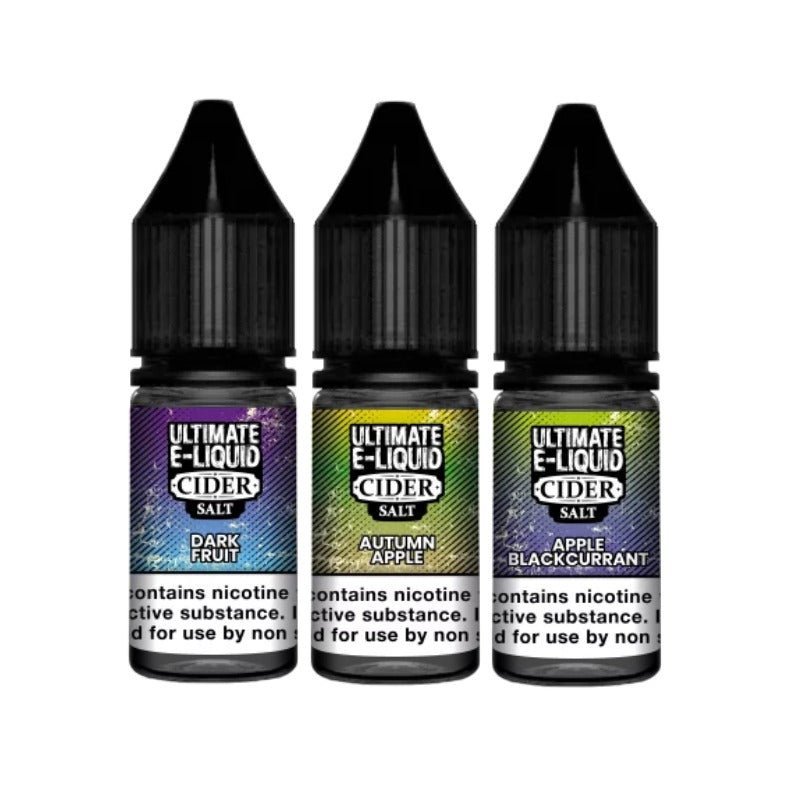Ultimate E - Liquid Cider 10ML Nic Salt (Pack of 10) 10mg