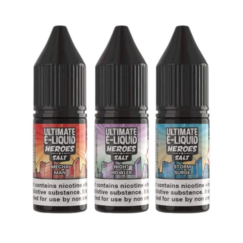 Ultimate E - Liquid Heroes 10ML Nic Salt (Pack of 10) 10mg