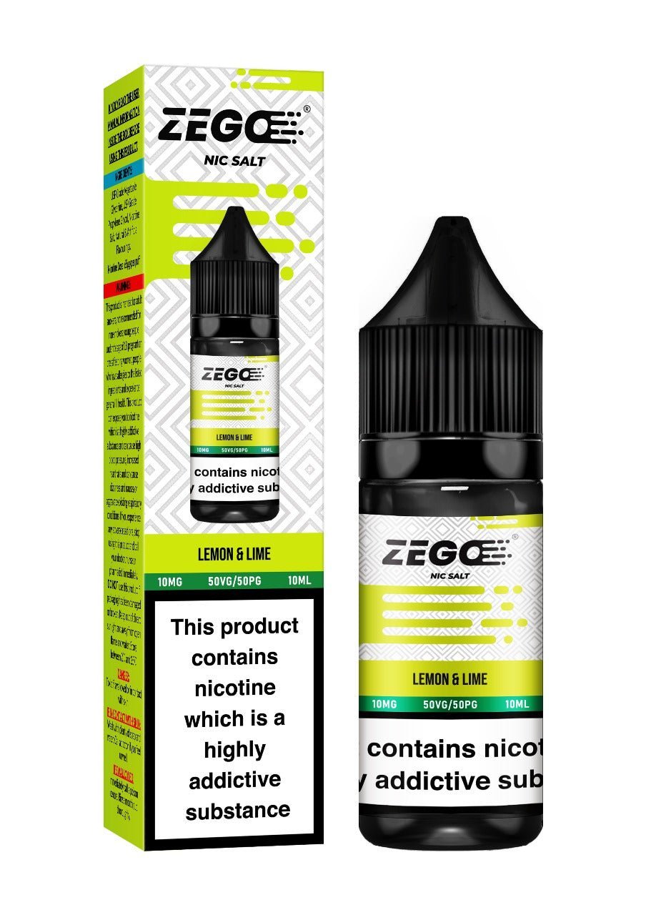 Zego Nic Salt 10ml E - Liquid - Box of 10 Lemon & Lime