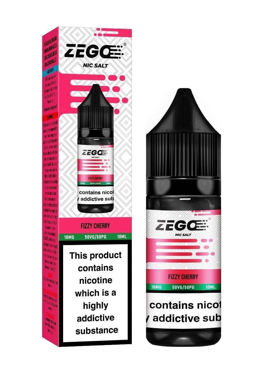 Zego Nic Salt 10ml E - Liquid - Box of 10 Fizzy Cherry