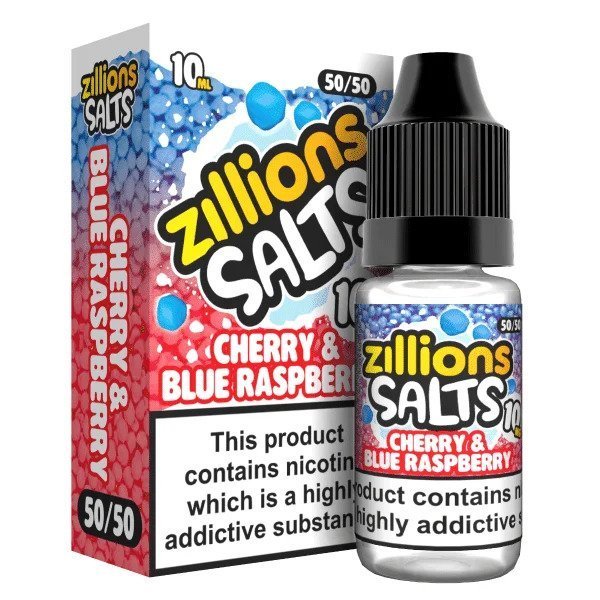 Zillions Nic Salt 10ml Pack of 5 Cherry & Blue