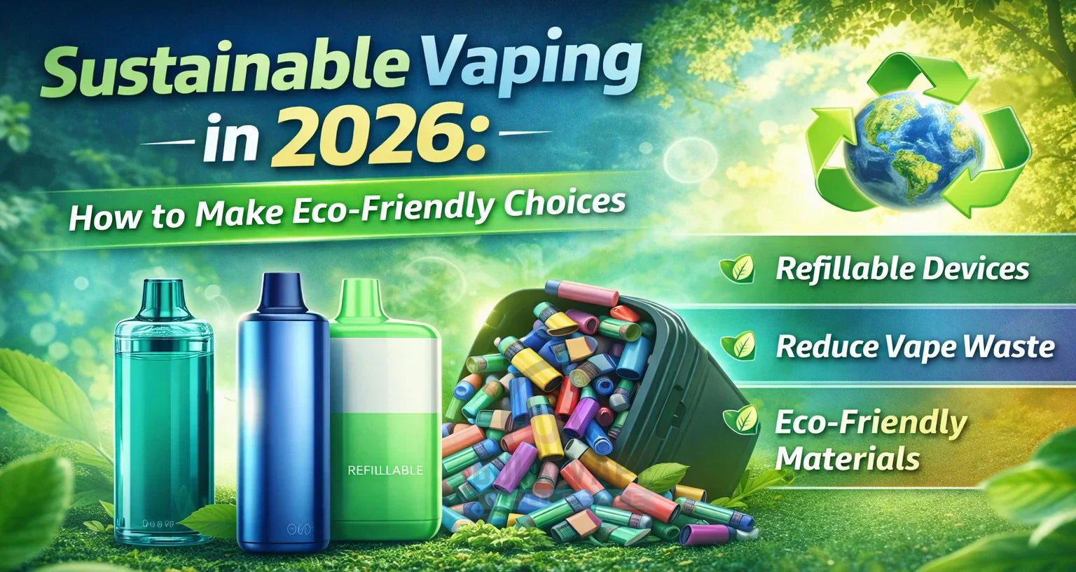Sustainable Vaping in 2026: How to Make Eco-Friendly Choices