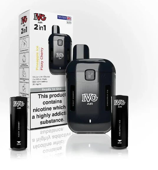 Versatile Vaping with IVG Air 2 in 1 Disposable Vape Kit – Box of 5