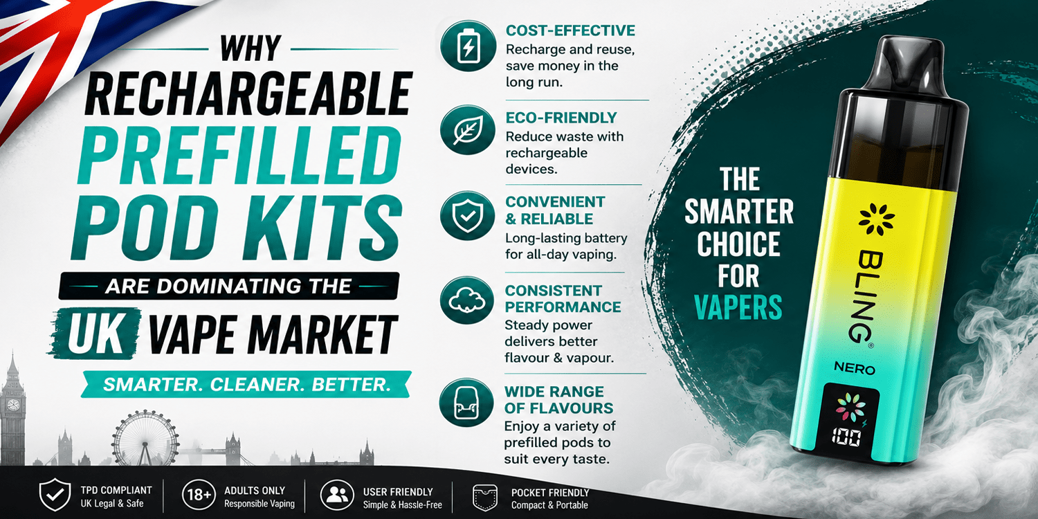 Why Rechargeable Prefilled Pod Kits Are Dominating the UK Vape Market