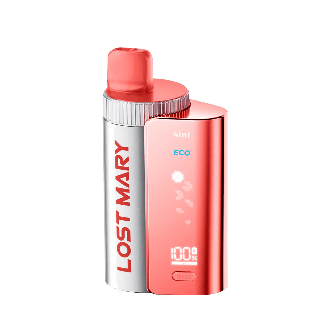 4 in 1 Lost Mary 3200 Puffs Pre - filled Pod Vape Kit Box of 5 Red Edition