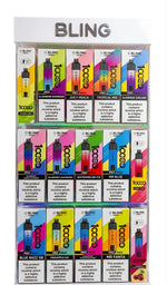 BLING 10K vape display stand with 15 assorted flavours