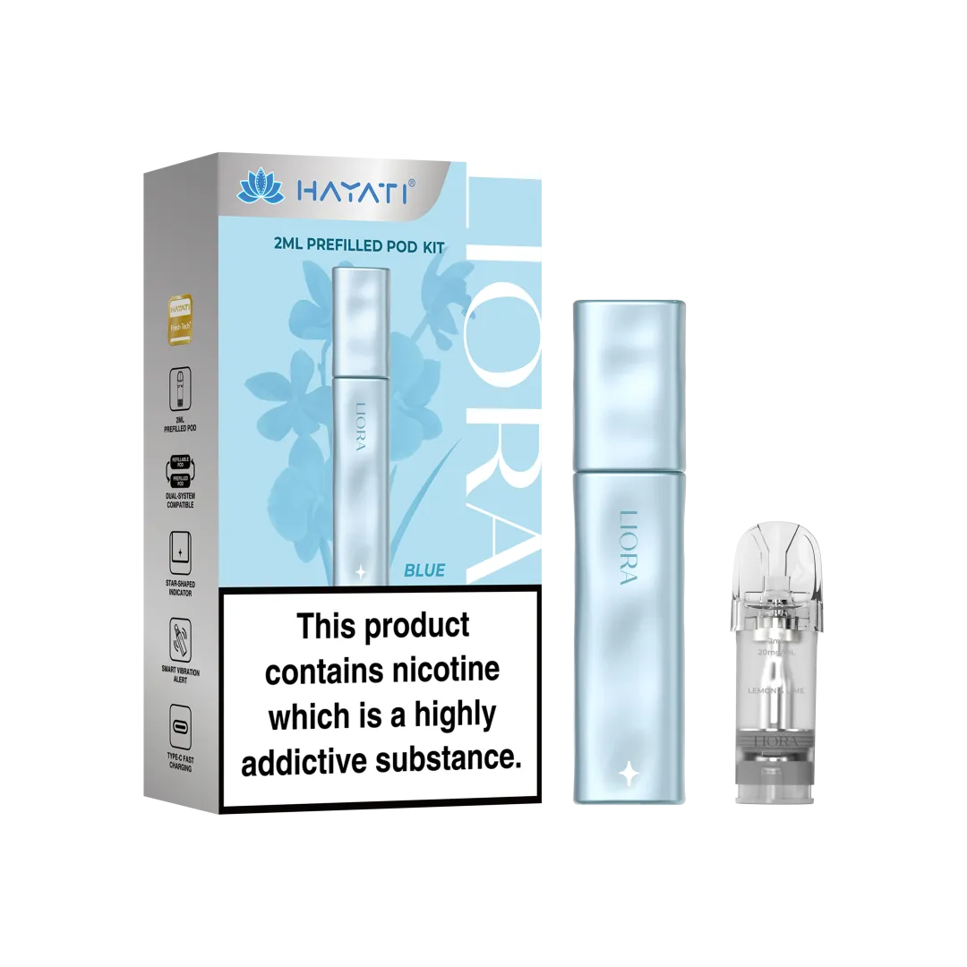 Hayati Liora Pod Kit Blue Rechargeable Vape Device