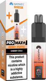 Hayati Pro Max+ 6000 Puffs Prefilled Pod Vape Kit Box of 5 Cherry Cola