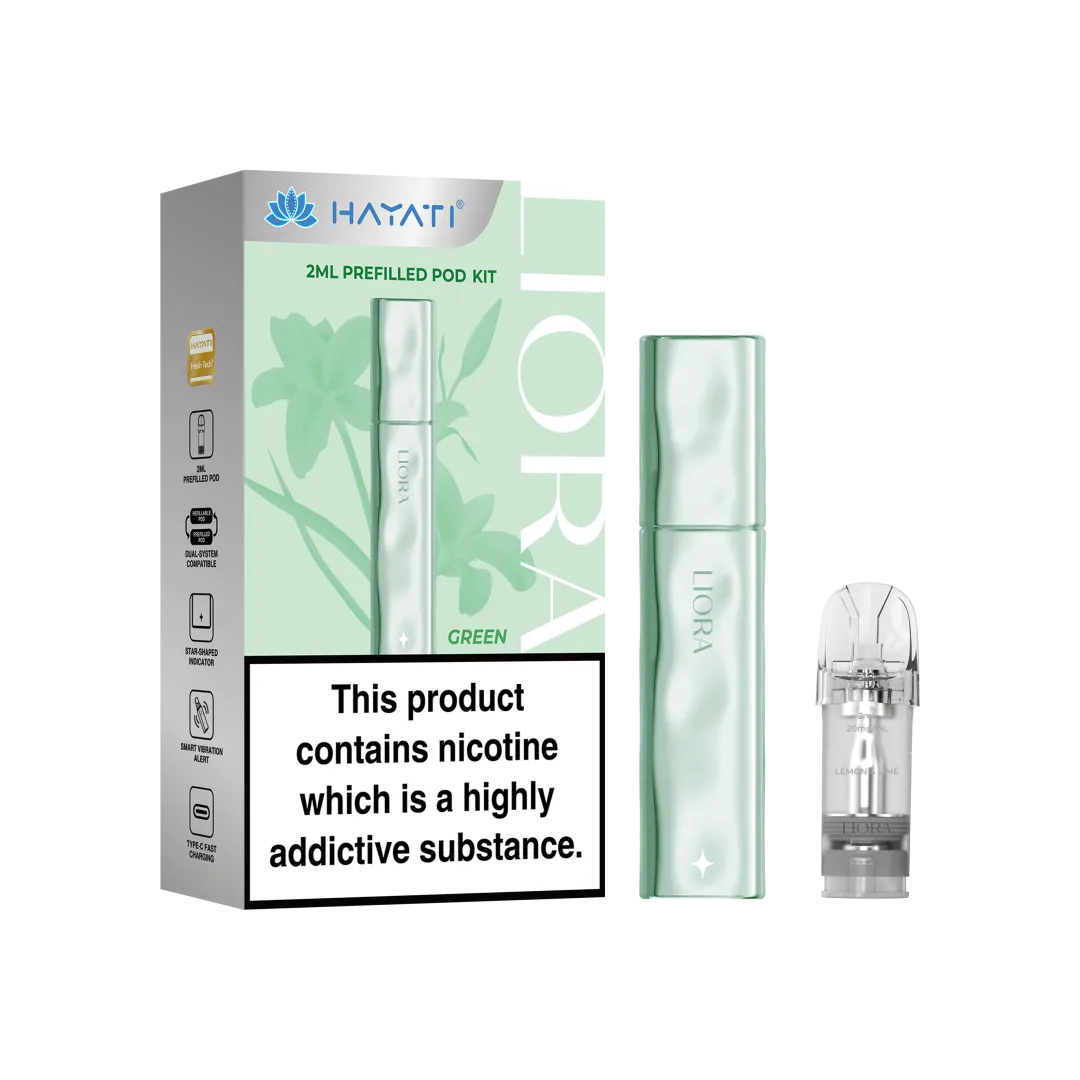 Hayati Liora Pod Kit Green Rechargeable Vape Device