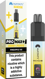 Hayati Pro Max+ 6000 Puffs Prefilled Pod Vape Kit Box of 5 Pineapple Ice