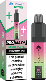Hayati Pro Max+ 6000 Puffs Prefilled Pod Vape Kit Box of 5 Strawberry Kiwi