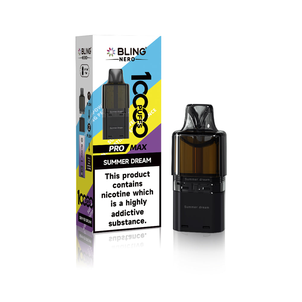 Crystal Bling Nero 10k Prefilled Pods Box of 5