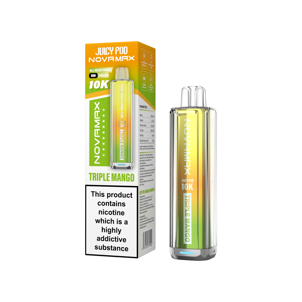 Juicy Pod Novamax 10k Prefilled Pod Vape Kit - Pack of 5