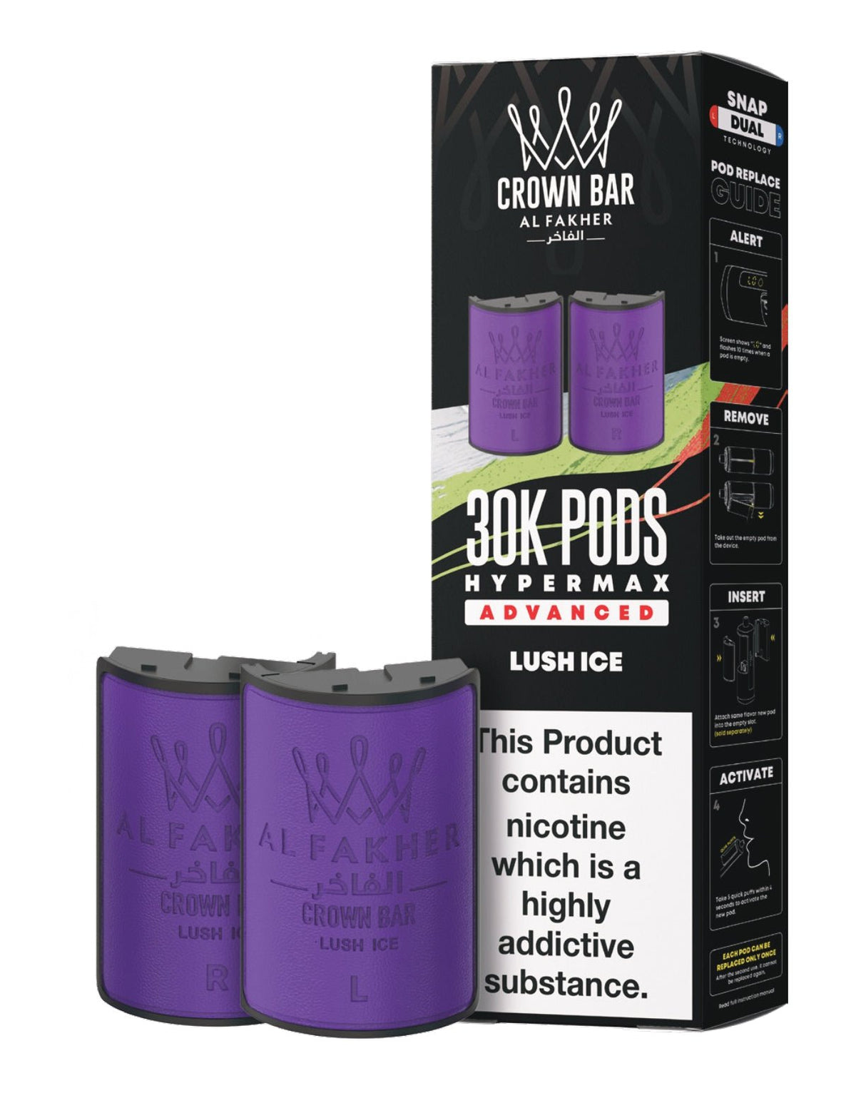 Al Fakher 30k Hypermax Prefilled Pods Box of 5 Lush Ice
