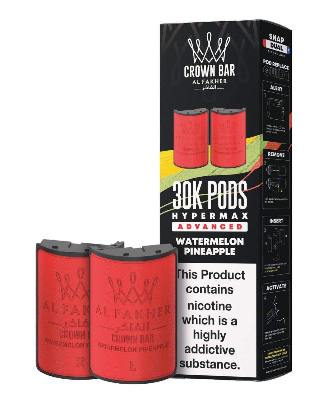 Al Fakher 30k Hypermax Prefilled Pods Box of 5 Watermelon Pineapple
