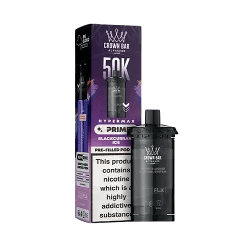 Al Fakher Hypermax Prime 50K Prefilled Pod Box of 5 Blackcurrant Ice