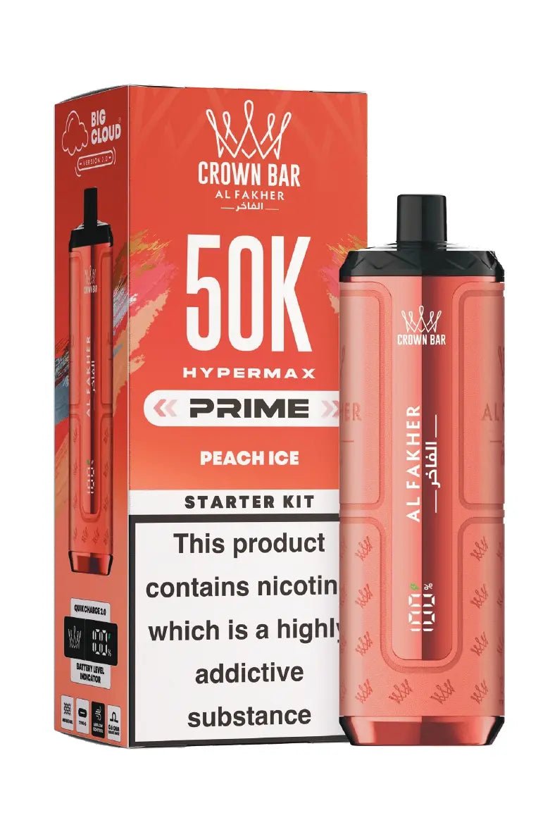 Al Fakher Hypermax Prime 50K Prefilled Pod Kit Peach Ice