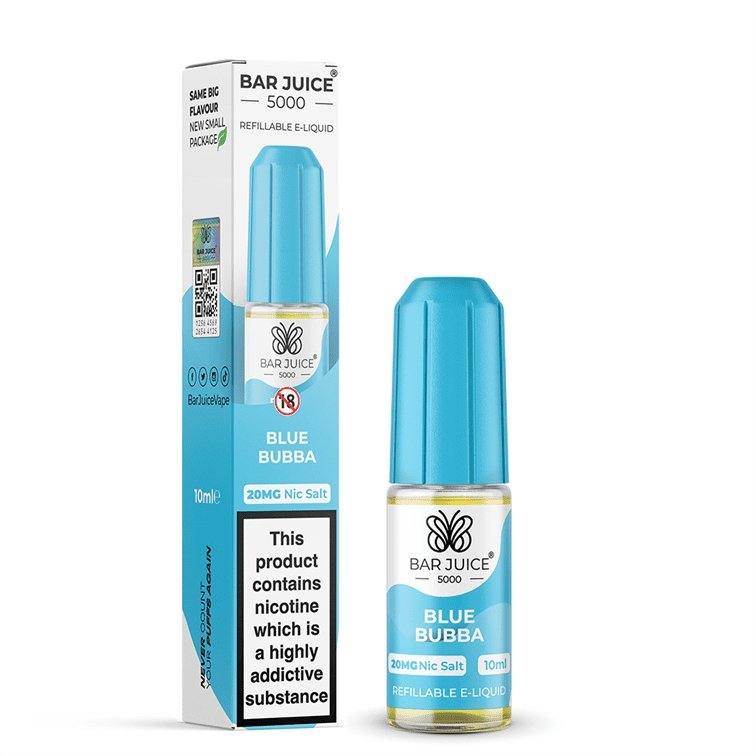 Bar Juice 5000 10ml Nic Salts E - liquids Box of 10 Blue Bubba *New*