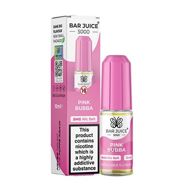 Bar Juice 5000 10ml Nic Salts E - liquids Box of 10 Pink Bubba*New*