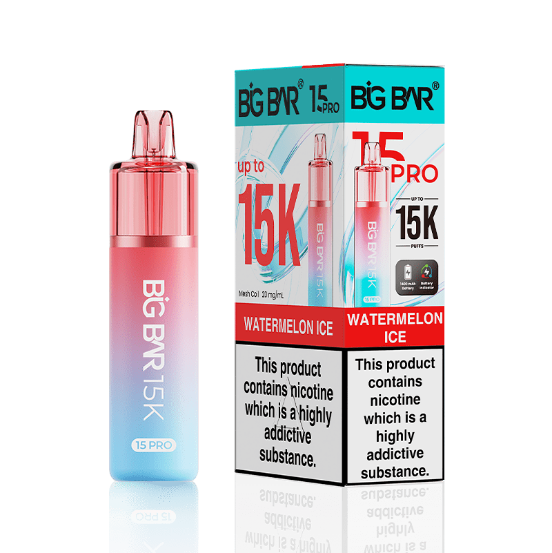 Big Bar 15000 Pro Vape Kit Box of 5 Watermelon Ice